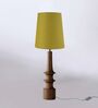 Green Turned Handcrafted Wood Table Lamp