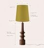 Green Turned Handcrafted Wood Table Lamp