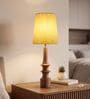 Green Turned Handcrafted Wood Table Lamp