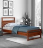 By Durian Pure Turner Solid Wood Single Bed in Dark Oak Finish