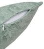 Turq Polyester Jacquard 16x16 inches Cushion Cover Set of 5