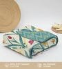 Turqoise Cotton Floral 150 GSM Single Bed AC Room Blanket