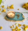 Turqoise Stone Figurine Tea light Holder