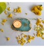 Turqoise Stone Figurine Tea light Holder