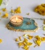 Turqoise Stone Figurine Tea light Holder