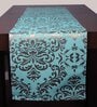 Turqouise Hallway Damasc Cotton Jacquard (60 x 13) Table Runner