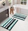 TURQUISH Microfiber 15x23 Inches Super Soft Bath Mat Set Of 2
