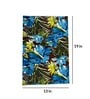 Floral (13x19) Turquoise & Brown Cotton (Set of 6) Placemat