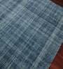 Turquoise Solid 100% Wool 5 ft x 7 ft Hand Tufted Carpet