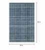 Turquoise Solid 100% Wool 5 ft x 7 ft Hand Tufted Carpet