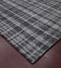 Grey Geometric 100% Wool 8 ft x 10 ft Hand Tufted Carpet