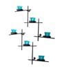 Turquoise Metal Accent Wall Tea Light Holders (Pack Of 2)