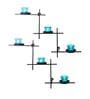 Turquoise Metal Accent Wall Tea Light Holders (Pack Of 2)