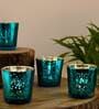 Turquoise Glass Triad Votives & Tea Light Holders (Pack Of 10)