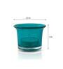 Euphoria Blue Glass Table Tea Light Holders & Votives (Pack Of 10)