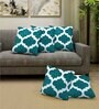Turquoise Blue Cotton 16 x16 inch Set of 5 Cushion Covers