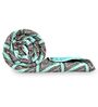 Turquoise Blue Microfiber Geometric 120 Gsm Single Comforter
