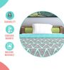 Turquoise Blue Microfiber Geometric 120 Gsm Single Comforter