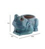 Turquoise Ceramic Frog Shape Planter