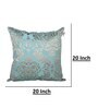 Turquoise Traditional Cotton 20 x 20 Inches Cushion Cover
