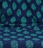 Turquoise Cotton 240TC Fitted Queen Size Bedsheet Gift Set