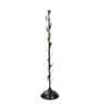 Turquoise Cotton Shade Floor Lamp With Metal Base