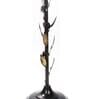 Turquoise Cotton Shade Floor Lamp With Metal Base