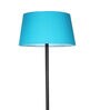 Turquoise Cotton Shade Floor Lamp With Metal Base