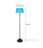 Turquoise Cotton Shade Floor Lamp With Metal Base