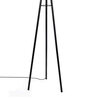 Turquoise Cotton Shade Tripod Floor Lamp With Metal Base