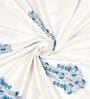 Turquoise Floral 180 TC Cotton King Size Bedsheet With 2 Pillow Cover