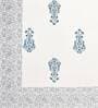 Turquoise Floral 180 TC Cotton King Size Bedsheet With 2 Pillow Cover