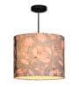 Turquoise Floral Round Multicolor Fabric Single Hanging Light