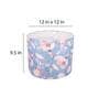 Turquoise Floral Round Multicolor Fabric Single Hanging Light