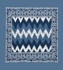Navy Blue Abstract 120 TC Cotton Queen Sized Bedsheet with 2 Pillow Cover