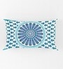 Turquoise Traditional 120 TC Cotton Queen Sized Bedsheet with 2 Pillow Cover