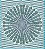 Turquoise Traditional 120 TC Cotton Queen Sized Bedsheet with 2 Pillow Cover