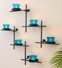 Turquoise Metal Accent Wall Tea Light Holders (Pack Of 2)
