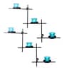 Turquoise Metal Accent Wall Tea Light Holders (Pack Of 2)