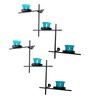 Turquoise Metal Accent Wall Tea Light Holders (Pack Of 2)