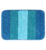 Blue Geometric Microfibre 20x14 Inches AntiSkid Bath Mat (Set of 2)