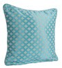 Turquoise Geometric Poly Cotton 16 x 16 Inches Cushion Covers (Set of 5)