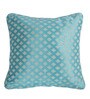 Turquoise Geometric Poly Cotton 16 x 16 Inches Cushion Covers (Set of 5)