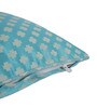 Turquoise Geometric Poly Cotton 16 x 16 Inches Cushion Covers (Set of 5)