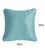 Turquoise Geometric Poly Cotton 16 x 16 Inches Cushion Covers (Set of 5)