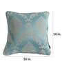 Turquoise Traditional Poly Cotton 16 x 16 Inches Cushion Covers (Set of 5)