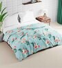 Turquoise Polyester 150 Mild Winter Double Bed Comforter