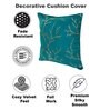 Turquoise Printed Velevt 2 Cushion Covers