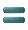 Turquoise Solid 200 TC Velevt 2 Bolster Covers
