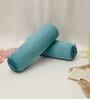 Turquoise Solid 200 TC Velevt 2 Bolster Covers